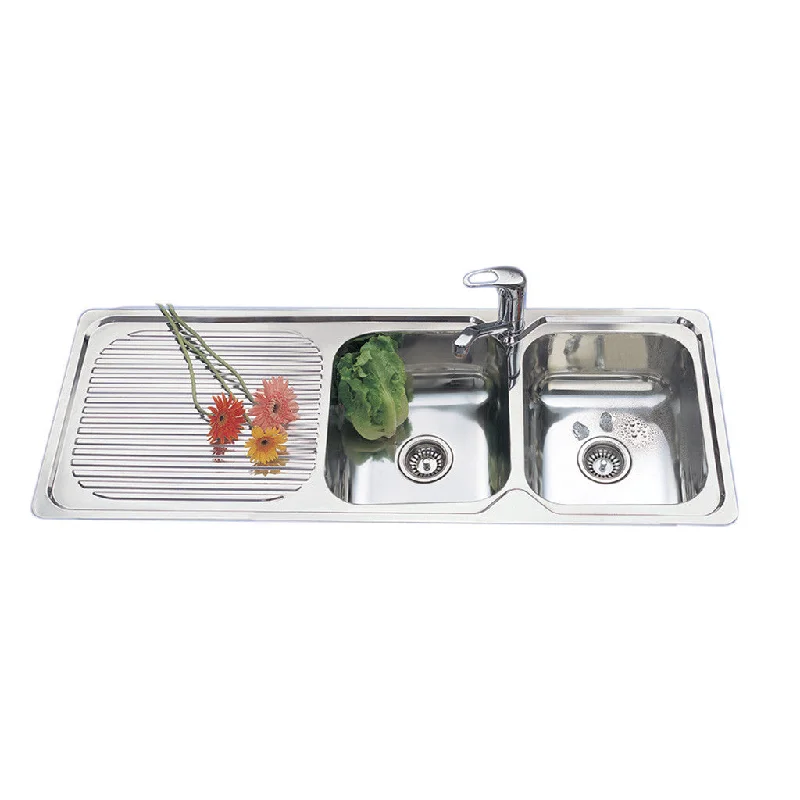 Double Bowl Sink L/H Drainer