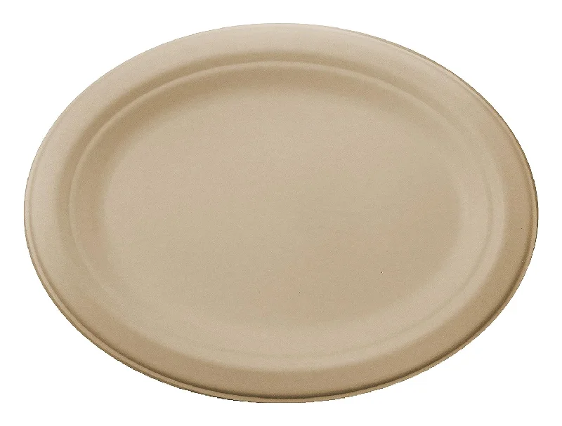 100% Compostable Plates, Made from Unbleached Plant Fiber, 10"