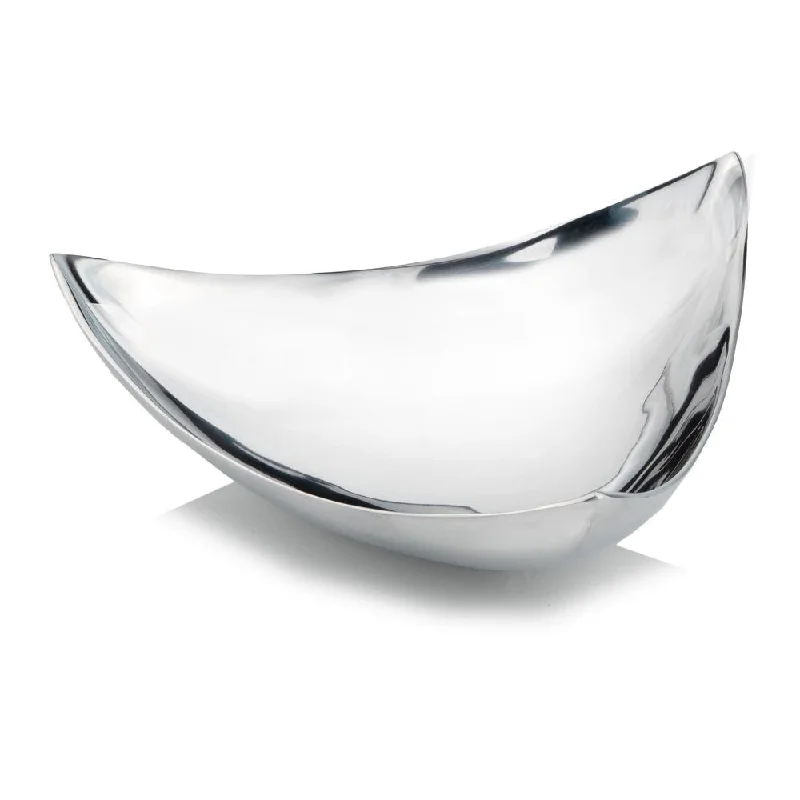 14" Silver Aluminum Triangular Bowl