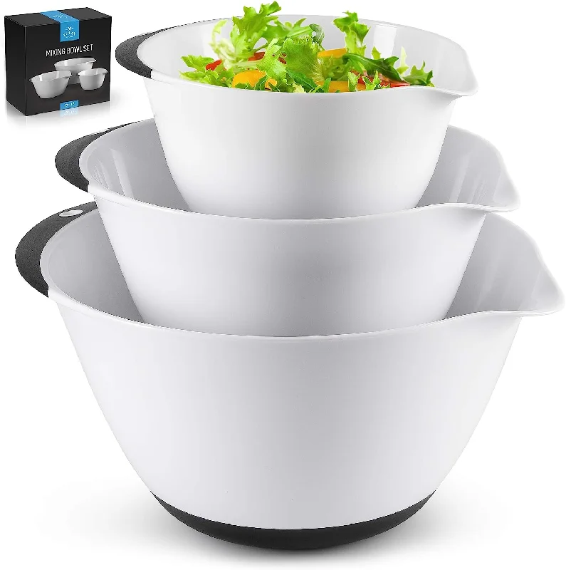 3-Pc Plastic Mixing Bowl Set