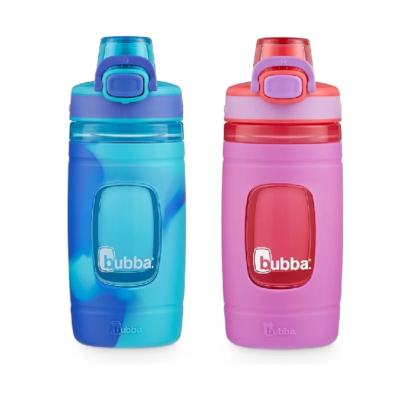 Bubba Brands Flo Kids Water Bottles with Leak-Proof Lid, 16oz (2-Pack)