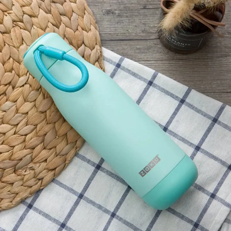 Zoku Classic Stainless Steel Vaccum Insulated Water Bottle | Aqua Color