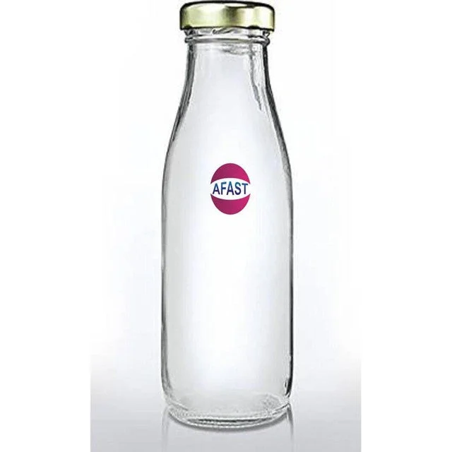 Clear Glass Bottle for Milk Water and Juice Storage Multi Purpose and Compact | 200 ML | 2 x 7 inches