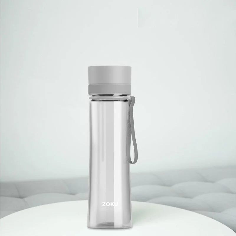 Zoku Fancy Tritan Clear Water Bottle | 9 x 6.3 x 10 inches | Transparent