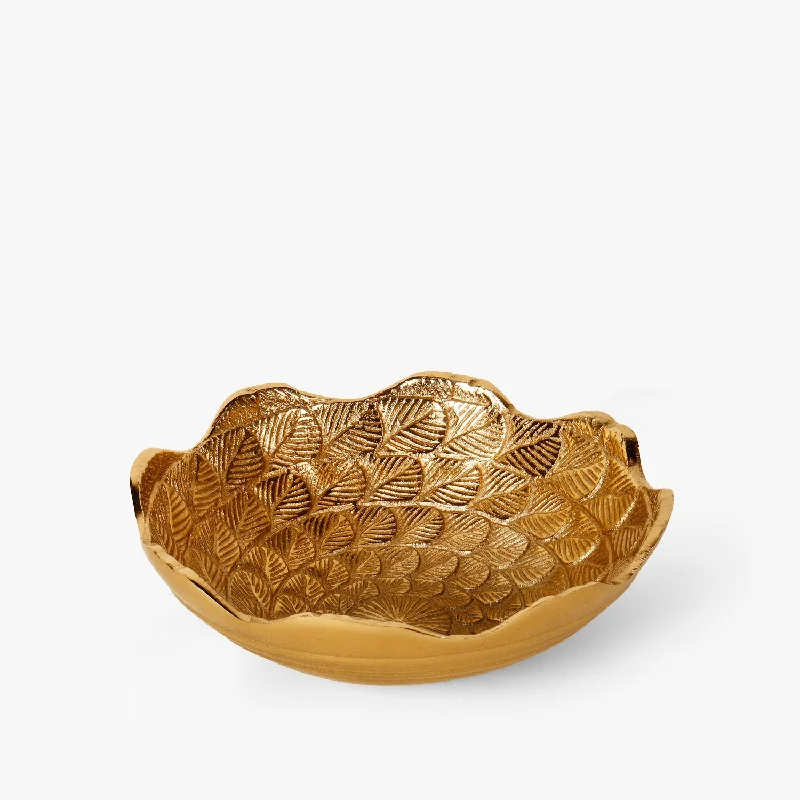 Golden Bloom Decorative Tray (27.5x27.5x10cm)