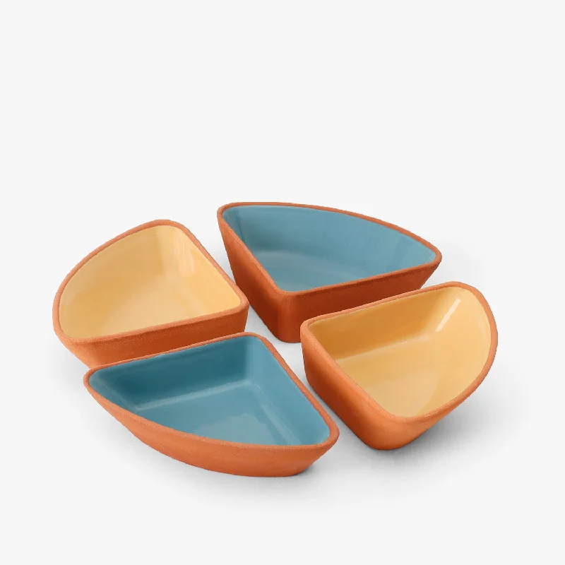 Quatro Triangle Terracotta Bowl Gift Set