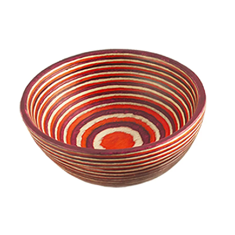 Island Bamboo Red Pakkawood Round Pinch Bowl