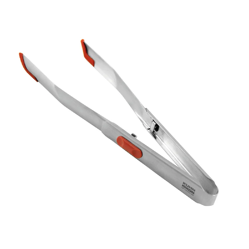 Kuhn Rikon SoftEdge Stainless Steel Locking Tweezer Tongs, 12-Inch