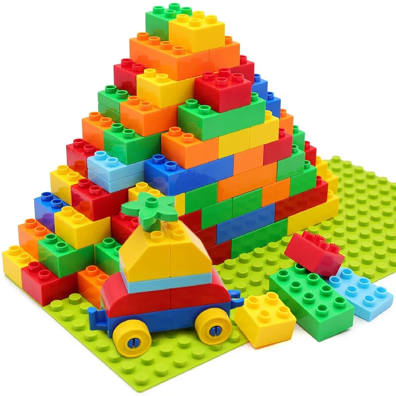 Large Building Blocks For Toddlers 3 5 With 2 Piece Baseplates, Big Buildin