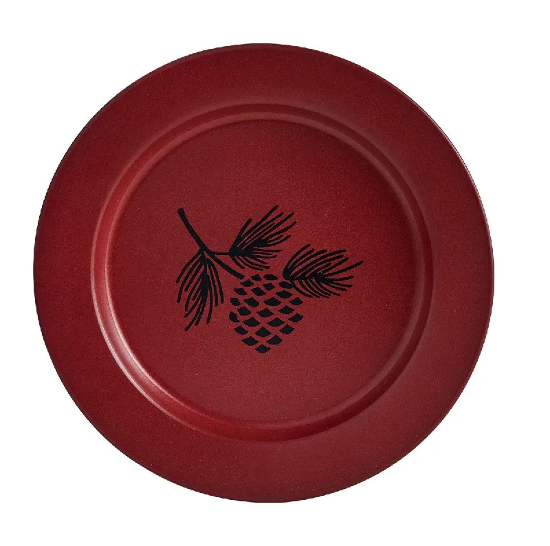 Linville Enamel Salad Plates - Pinecone Set of 4 Park Designs