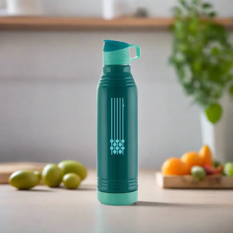 Liza Stainless Steel Smart Insulated Bottle - 650ml Green: Perfect for Kids, Home, School