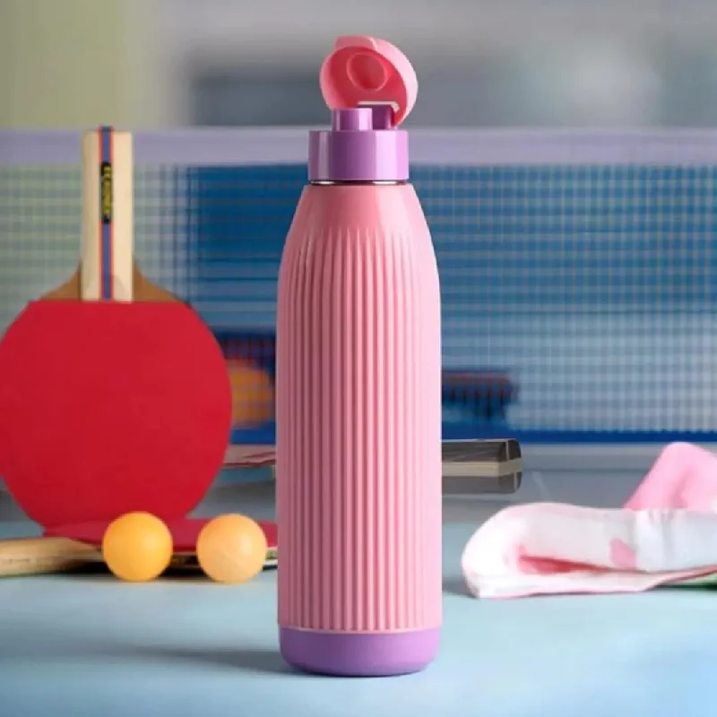 Liza Stainless Steel Insulated Water Bottle (800ML) For School, Office, Gym & Colleges Pink