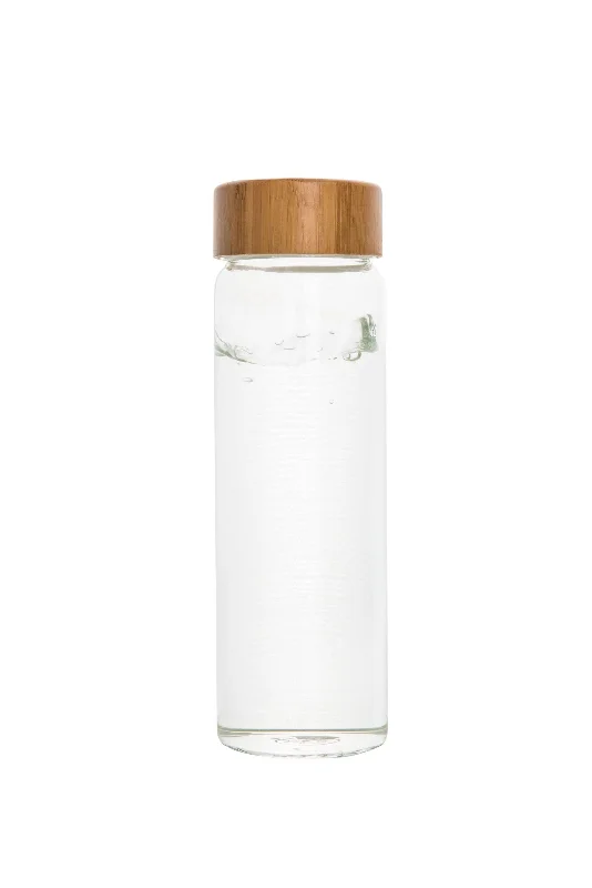 Glass Water Bottle with Bamboo Lid