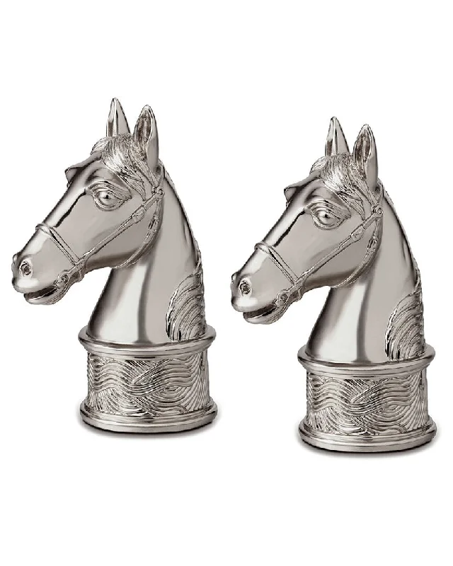 L'Objet Platinum Plated Horse Salt & Pepper, Set Of 2