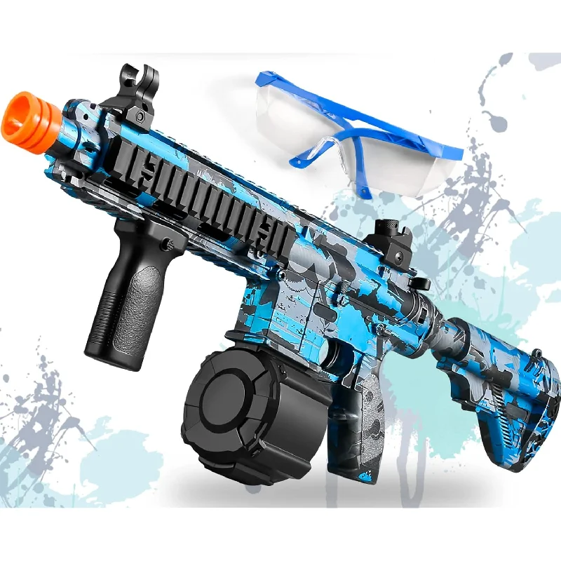 Manual & Automatic Gel Ball Blaster Electric Splatter Toy Splat Rifle With Dru