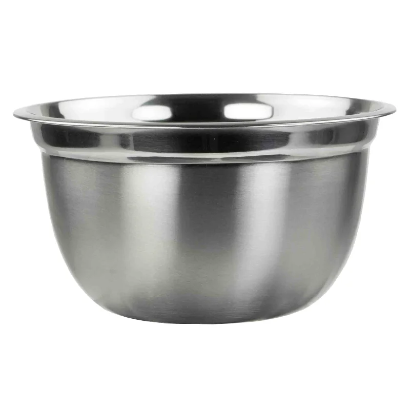 3QT. Stainless Steel Beveled Anti-Skid Mixing Bowl, Silver