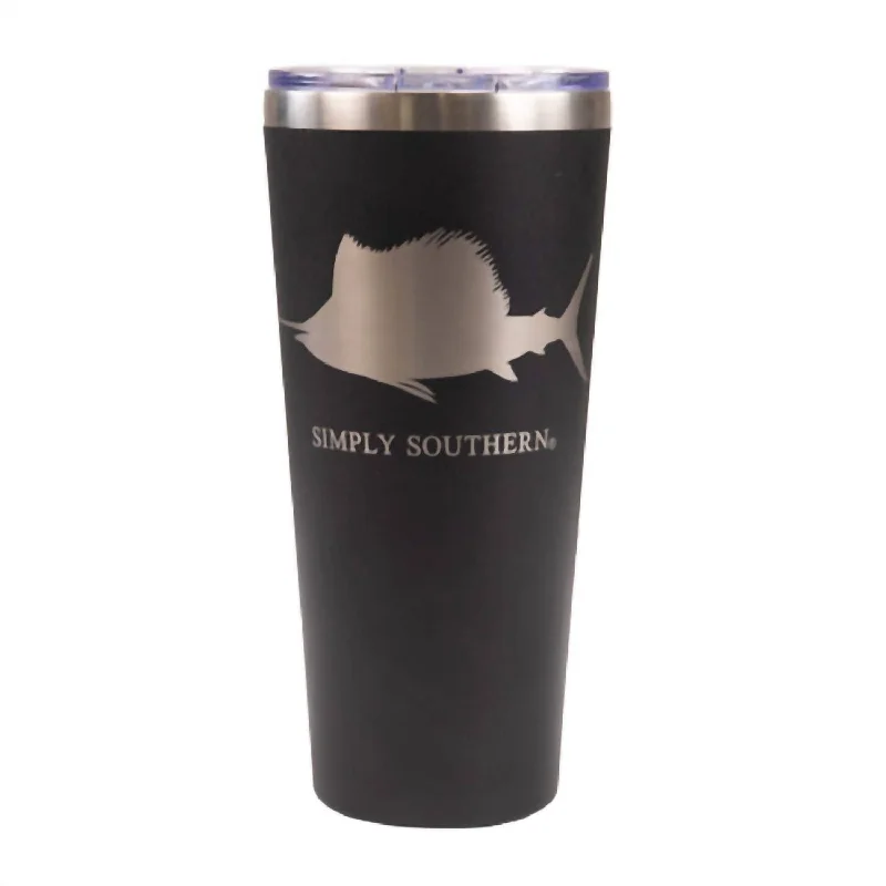 Men's Fish Tumbler In Black