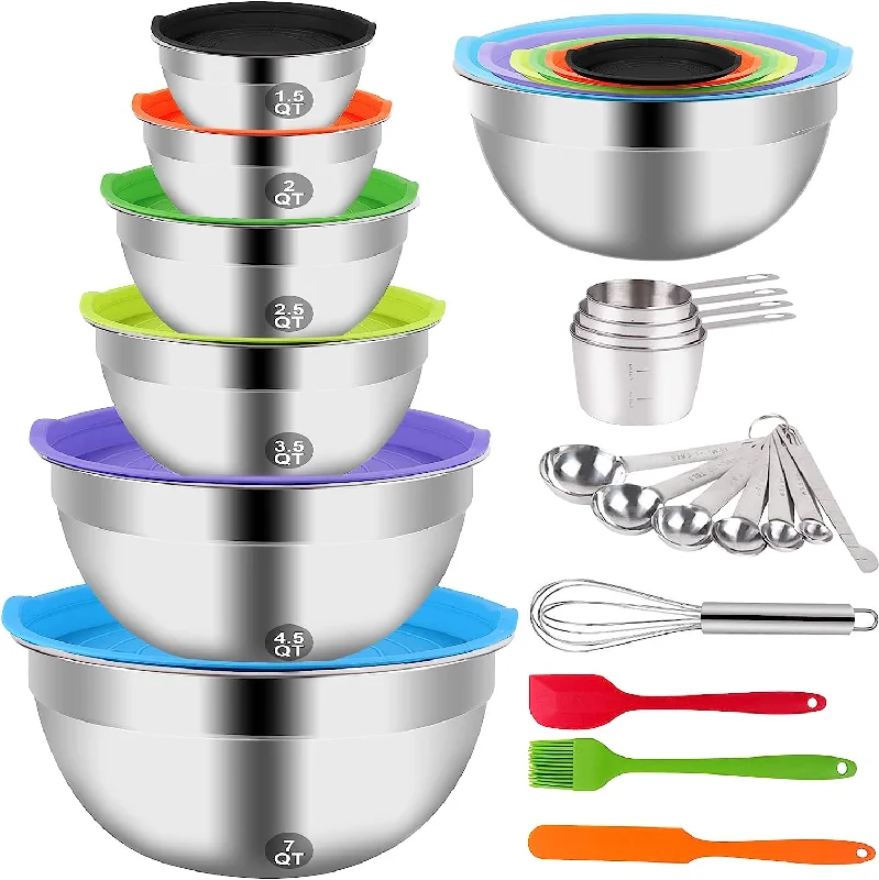 Mixing Bowls with Lid Set - 23 Pieces