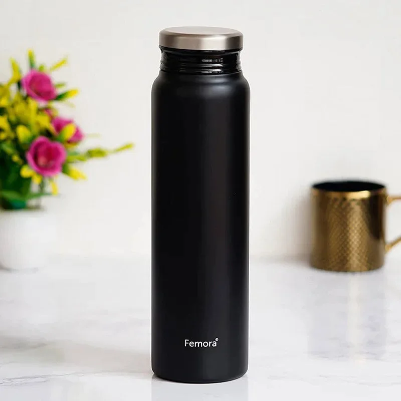 Modern Black Thermo Steel Vacuum Stainless Steel Bottle | 750 ml