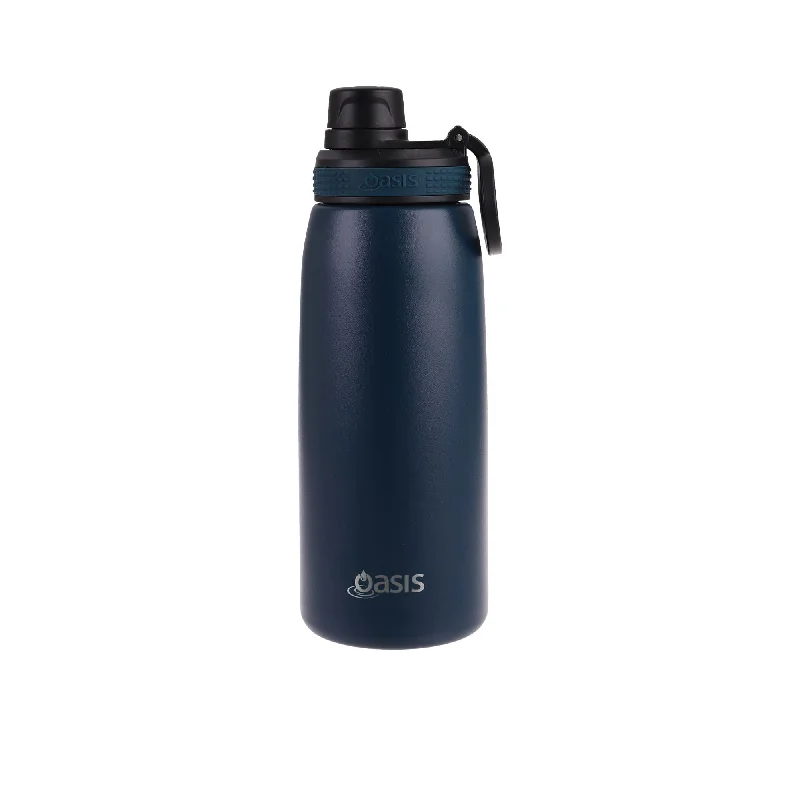 Oasis Stainless Steel Double Wall Insulated Sports Bottle Screw Cap 780ml Navy