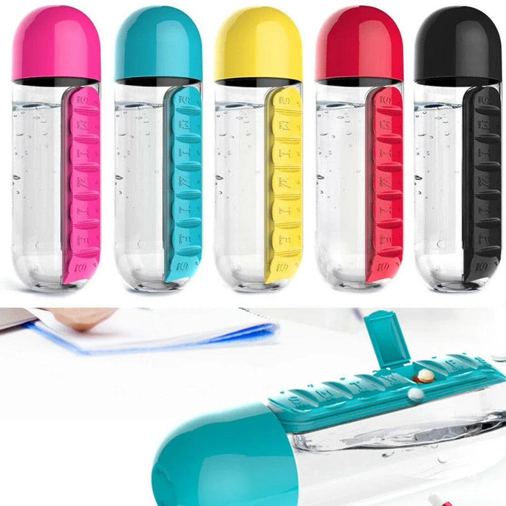 Pill Box Water Bottle