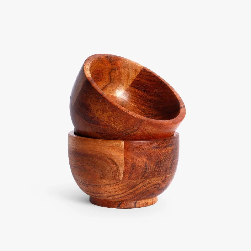 Prairie  Wood Duo Farm Bowl Set (Dia-10 H-7.5 cm)