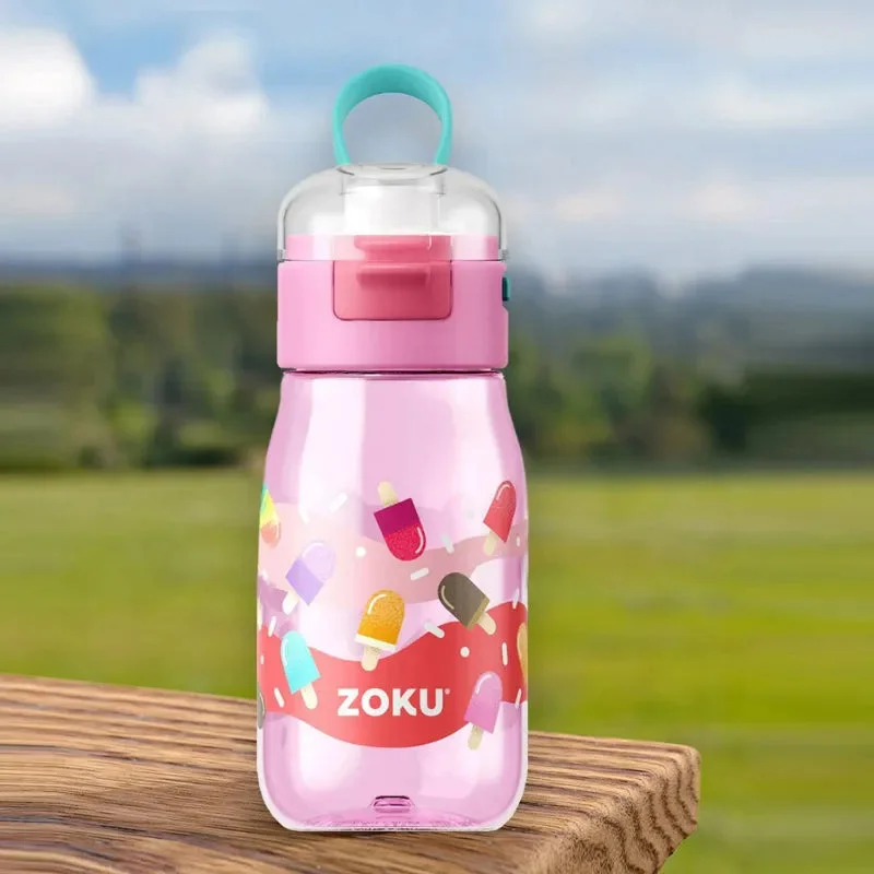 Zoku Ramiez Kids Flip Gulp Bottle | 3 x 3 x 7 inches