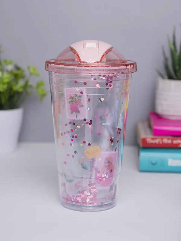 Reuseable Tumbler Sipper Cup - Pink, 450mL