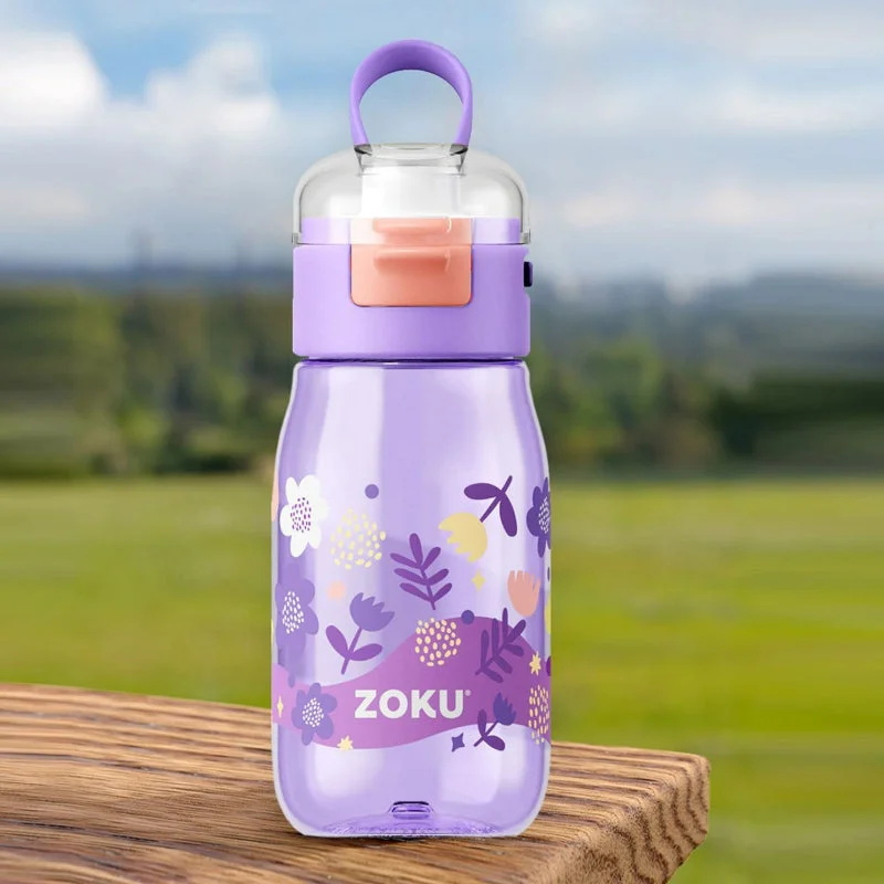 Zoku Shaz Kids Flip Gulp Bottle | 3 x 3 x 7 inches