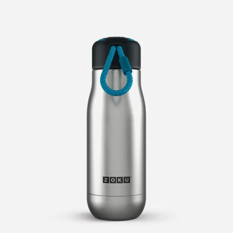 Zoku Silver Stainless Steel Vaaccum Insulated Water Bottle | 3 x 3 x 8 inches