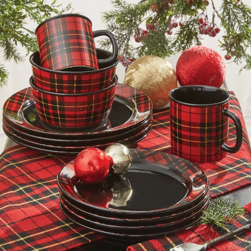 Sportsman Plaid Cereal Bowls - Set of 4 Park Designs