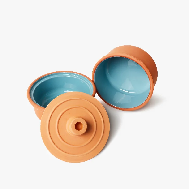 Terracotta Casserole Set with Lid (20x20x9cm)