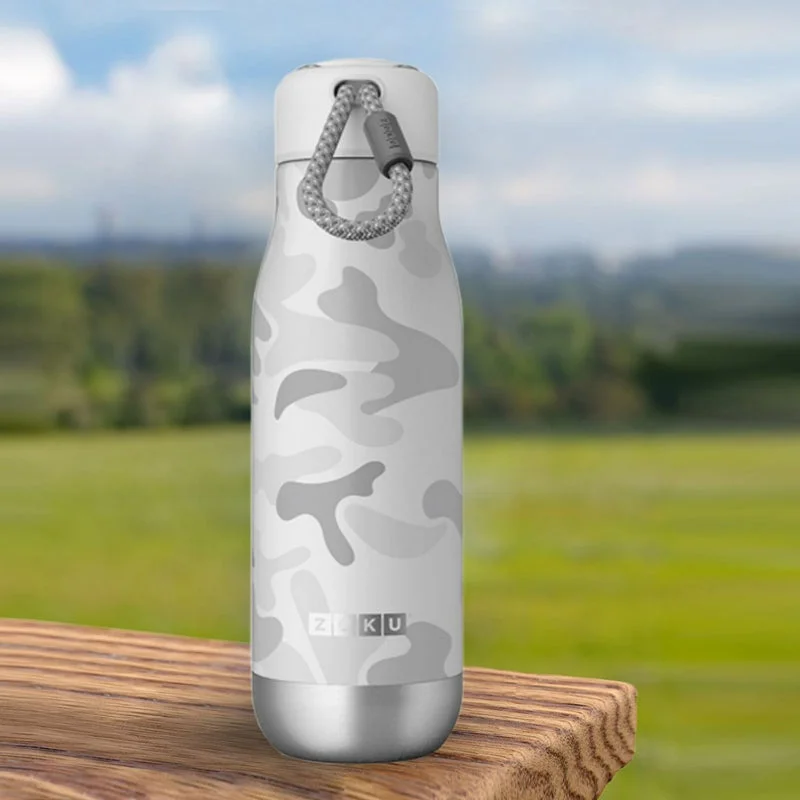 Zoku Vela Camo Stainless Bottle | 3 x 3 x 10 inches