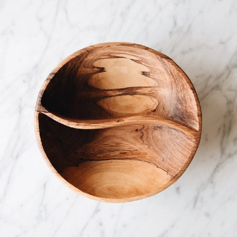 Wild Olive Wood Serving Bowl