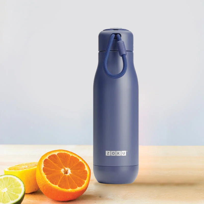 Zoku Classic Stainless Steel Vaccum Insulated Water Bottle | Navy Blue