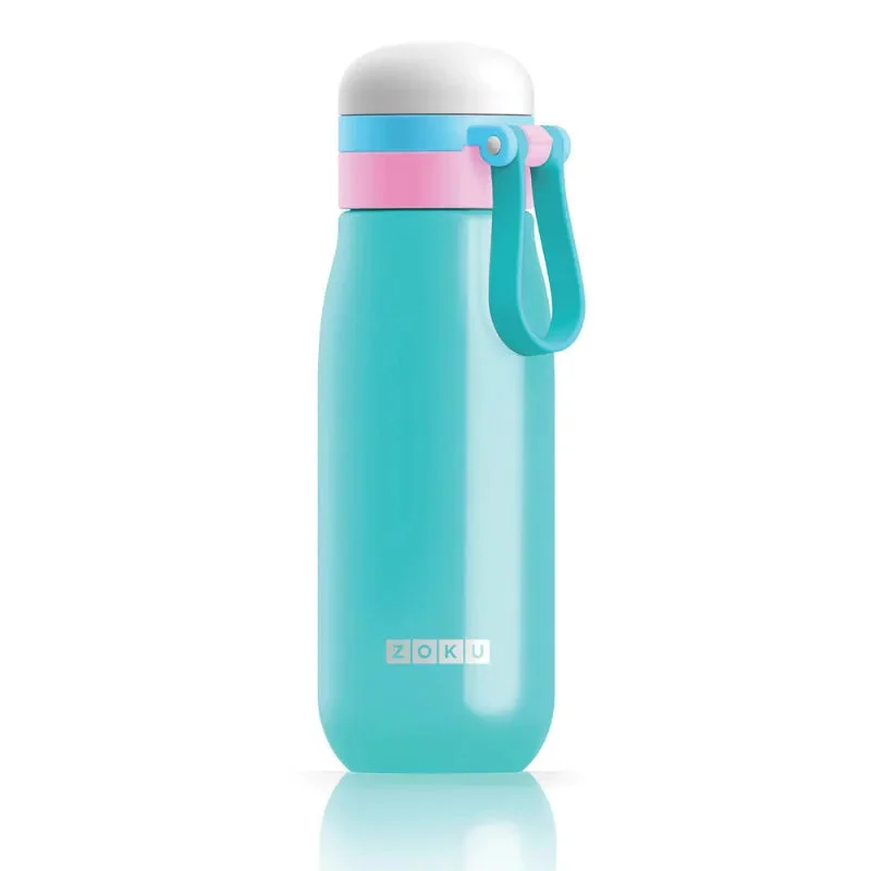 Zoku Ultralight Stainless Steel Water Bottle | Teal Color | 3 x 8 inches