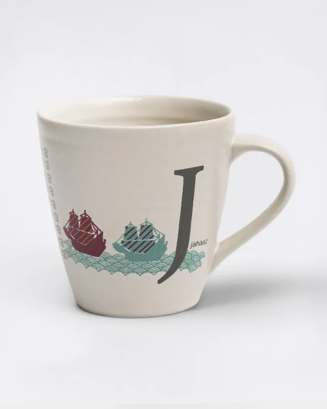 Alphabet J Mug - Stoneware