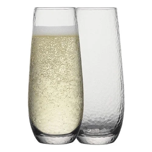 Ecology Glacier Set Of 4 Stemless Champagne Flutes 220ml