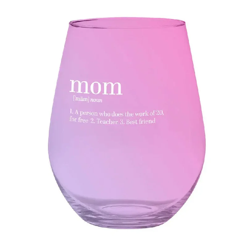 Jumbo Stemless Wine Glass - Mom Jumbo Stemless Wine Glass - Mom