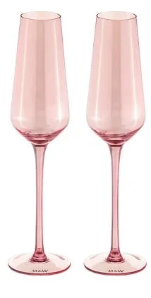 Maxwell & Williams Glamour Flute 230ml S/2 Pink