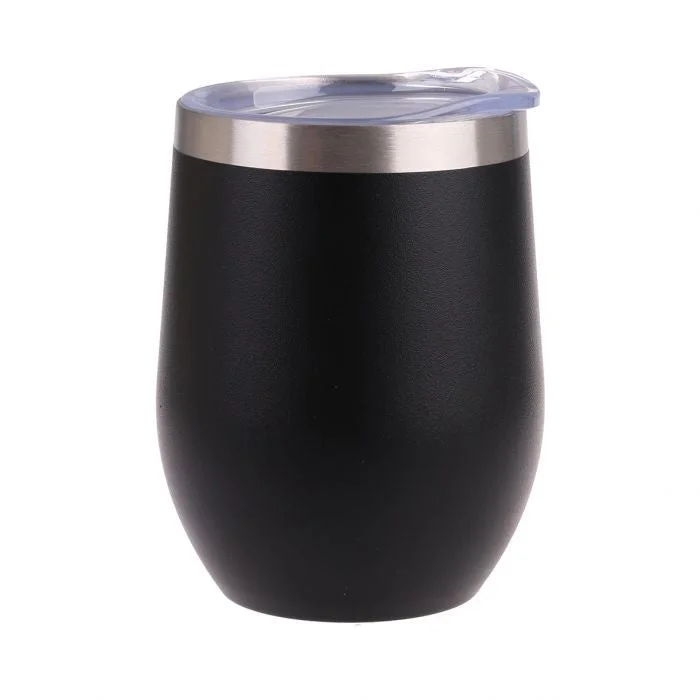 Oasis Stainless Steel Double Wall Insulated Wine Tumbler 330ml - Matte Onyx