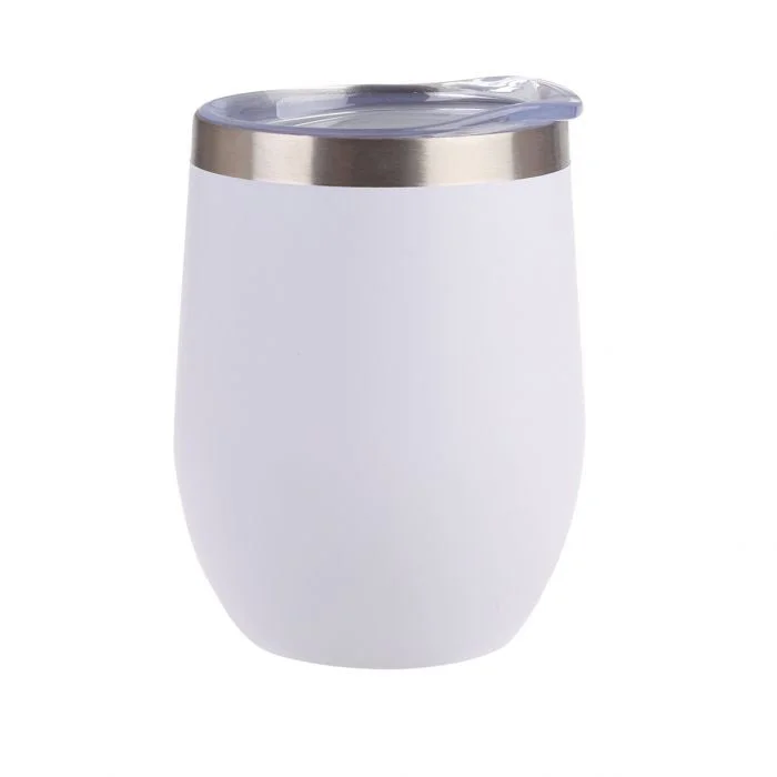 Oasis Stainless Steel Double Wall Insulated Wine Tumbler 330ml - Matte White