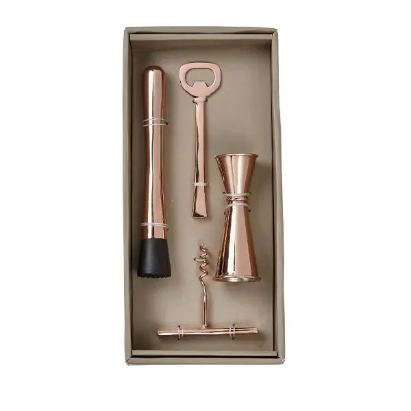 4 Piece Copper Bar Set